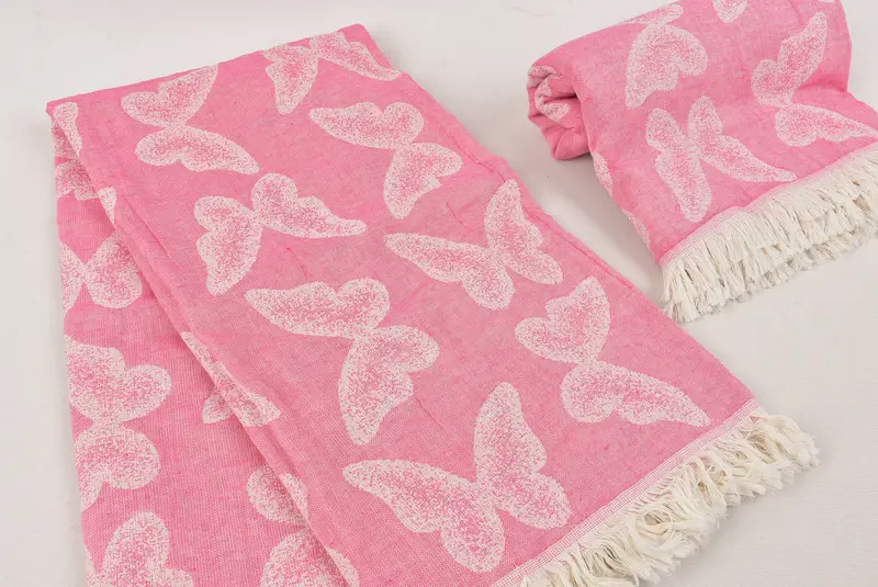 Bachelorette Party Gifts Bridesmaids, Oversized Beach Towel, 68x36 Cotton Butterfly Pattern Towel, Bridesmaid Gifts, Housewarming Gift, Bridal Gifts - 7