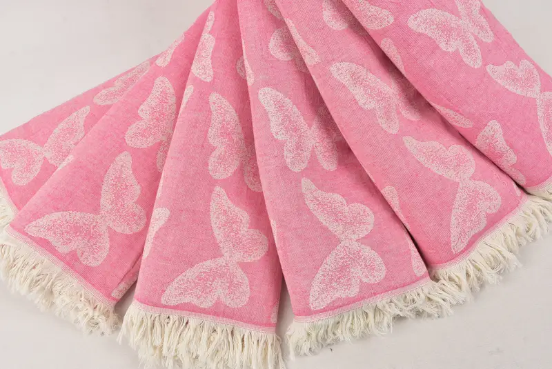 Bachelorette Party Gifts Bridesmaids, Oversized Beach Towel, 68x36 Cotton Butterfly Pattern Towel, Bridesmaid Gifts, Housewarming Gift, Bridal Gifts - 4