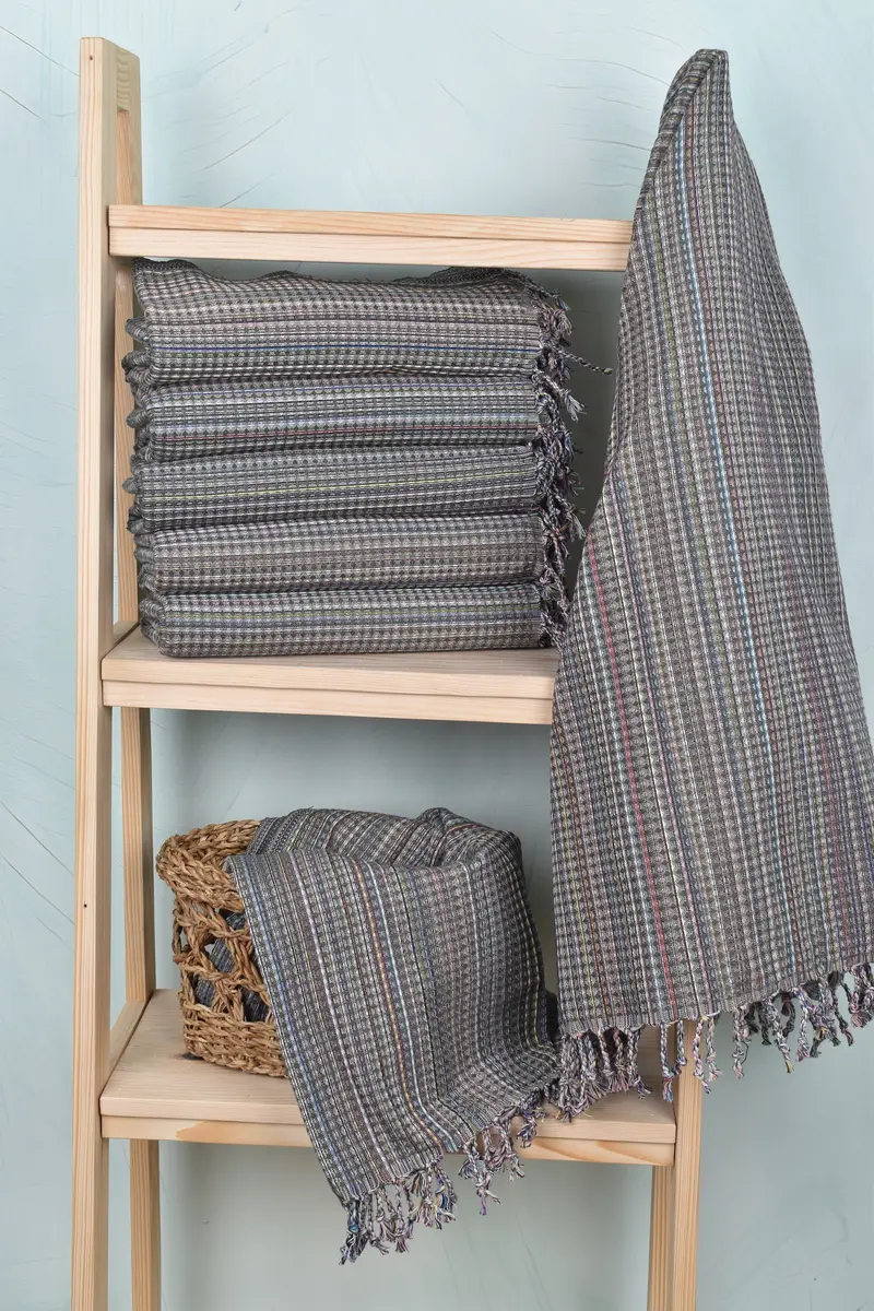Gift Boxes Towel, Traditional Turkish peshtemal for hammam, 70x40 Cotton Geometric Towel, Organic towel, Gym Towel, Wedding Gift, Summer Gift - 3
