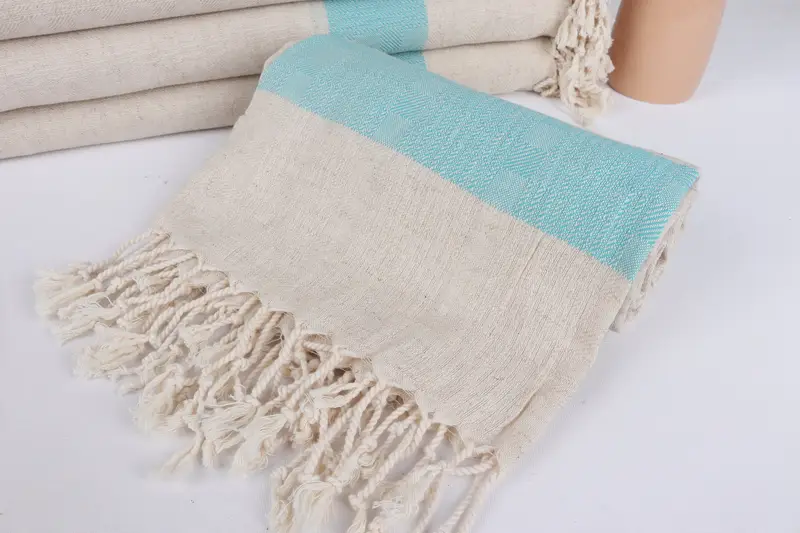 Best Friend Gift Ideas, Custom Gift, Girls Weekend Favors, Organic Turkish towel, Best Beach Towel, Peshtemal Towel, 70x36 Linen Striped Towel - 4