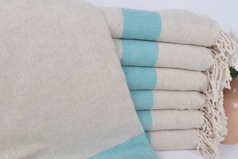 Best Friend Gift Ideas, Custom Gift, Girls Weekend Favors, Organic Turkish towel, Best Beach Towel, Peshtemal Towel, 70x36 Linen Striped Towel - 1