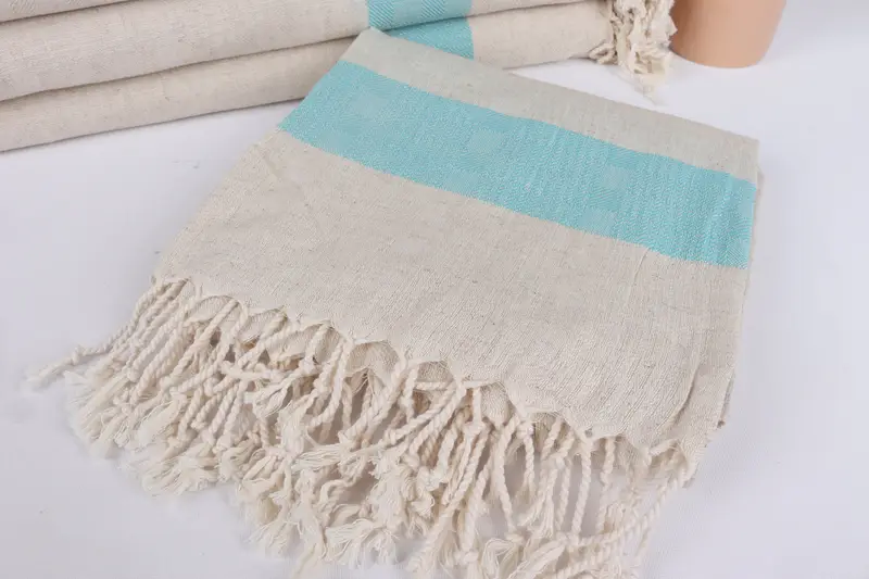 Best Friend Gift Ideas, Custom Gift, Girls Weekend Favors, Organic Turkish towel, Best Beach Towel, Peshtemal Towel, 70x36 Linen Striped Towel - 5