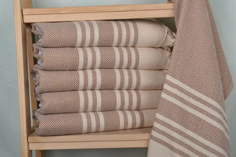 Turkish Tea Towel, 36x20 Cotton Herringbone Towel, Valentines Day Gift For Him, Boyfriend Gift, Turkish Towel Hand Towel, Small Bath Towels - 2