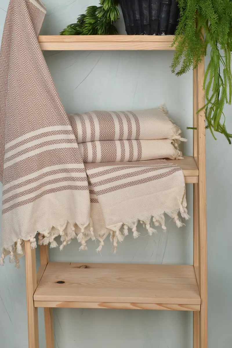 Turkish Tea Towel, 36x20 Cotton Herringbone Towel, Valentines Day Gift For Him, Boyfriend Gift, Turkish Towel Hand Towel, Small Bath Towels - 6