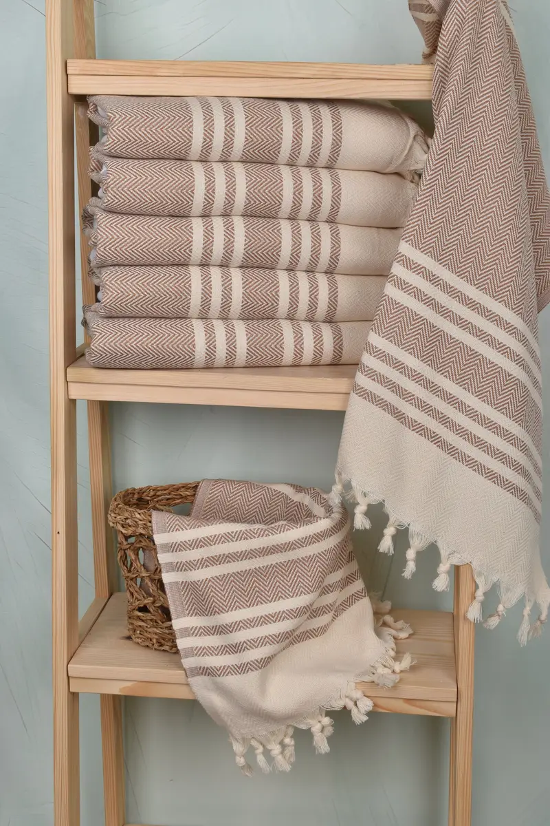 Turkish Tea Towel, 36x20 Cotton Herringbone Towel, Valentines Day Gift For Him, Boyfriend Gift, Turkish Towel Hand Towel, Small Bath Towels - 3