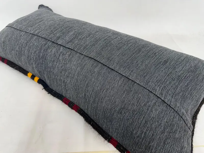 Vintage Pillow, Vintage Kilim Pillow, 16x36 Brown Pillow Case, Pillow, Couch Cushion Case, Aztec Pillow Case, Throw Kilim Pillow - 7