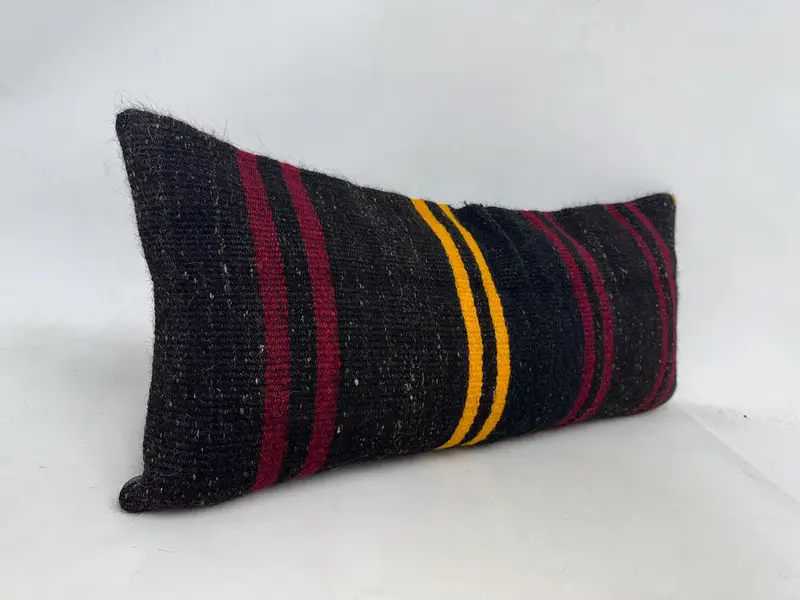 Vintage Pillow, Vintage Kilim Pillow, 16x36 Brown Pillow Case, Pillow, Couch Cushion Case, Aztec Pillow Case, Throw Kilim Pillow - 3