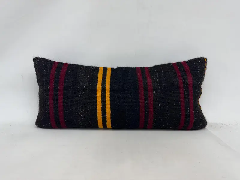 Vintage Pillow, Vintage Kilim Pillow, 16x36 Brown Pillow Case, Pillow, Couch Cushion Case, Aztec Pillow Case, Throw Kilim Pillow - 1