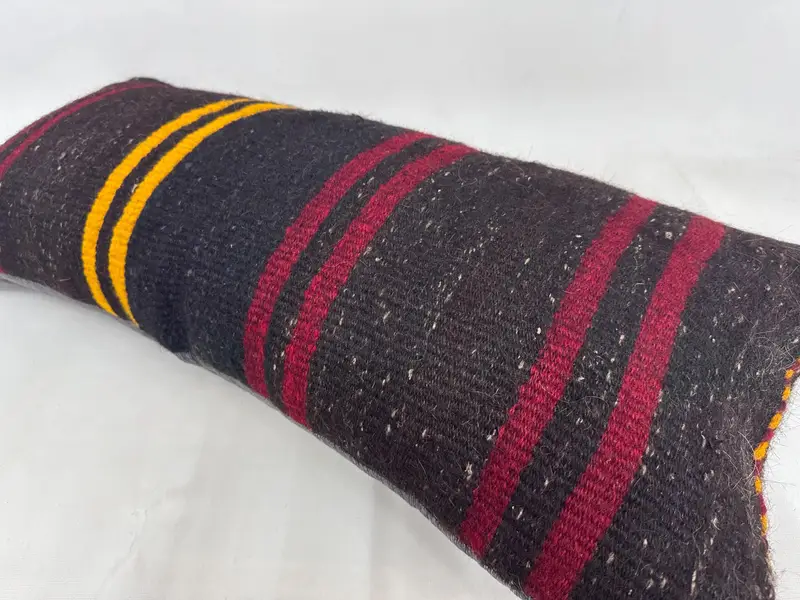 Vintage Pillow, Vintage Kilim Pillow, 16x36 Brown Pillow Case, Pillow, Couch Cushion Case, Aztec Pillow Case, Throw Kilim Pillow - 6