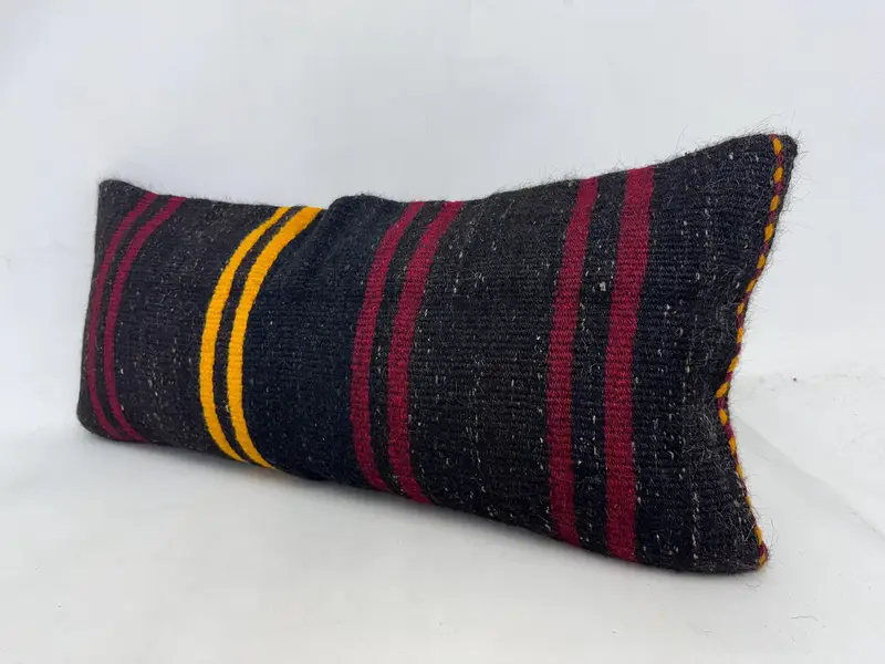 Vintage Pillow, Vintage Kilim Pillow, 16x36 Brown Pillow Case, Pillow, Couch Cushion Case, Aztec Pillow Case, Throw Kilim Pillow - 4