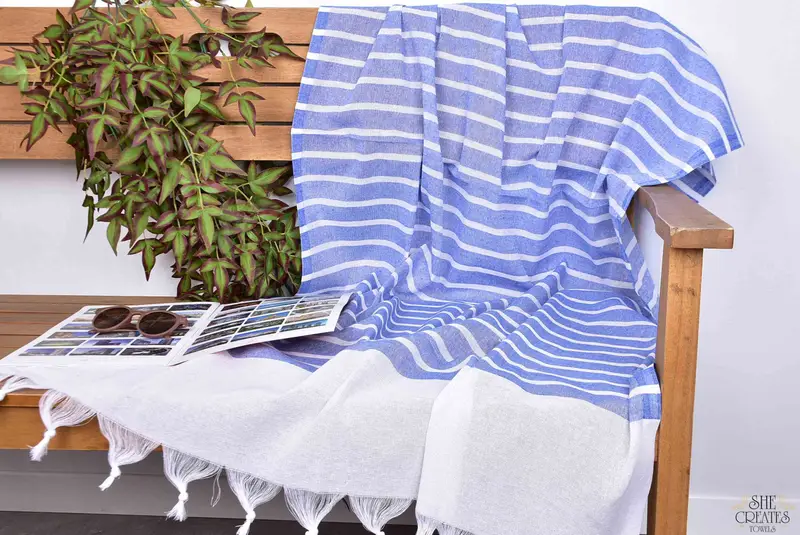 Soft towel, Bathroom Towel, 70x40 Cotton Striped Towel, Bridemaids Beach Towel, Cute Beach Towel, Bachelorette Party Favors, Summer Gift - 3
