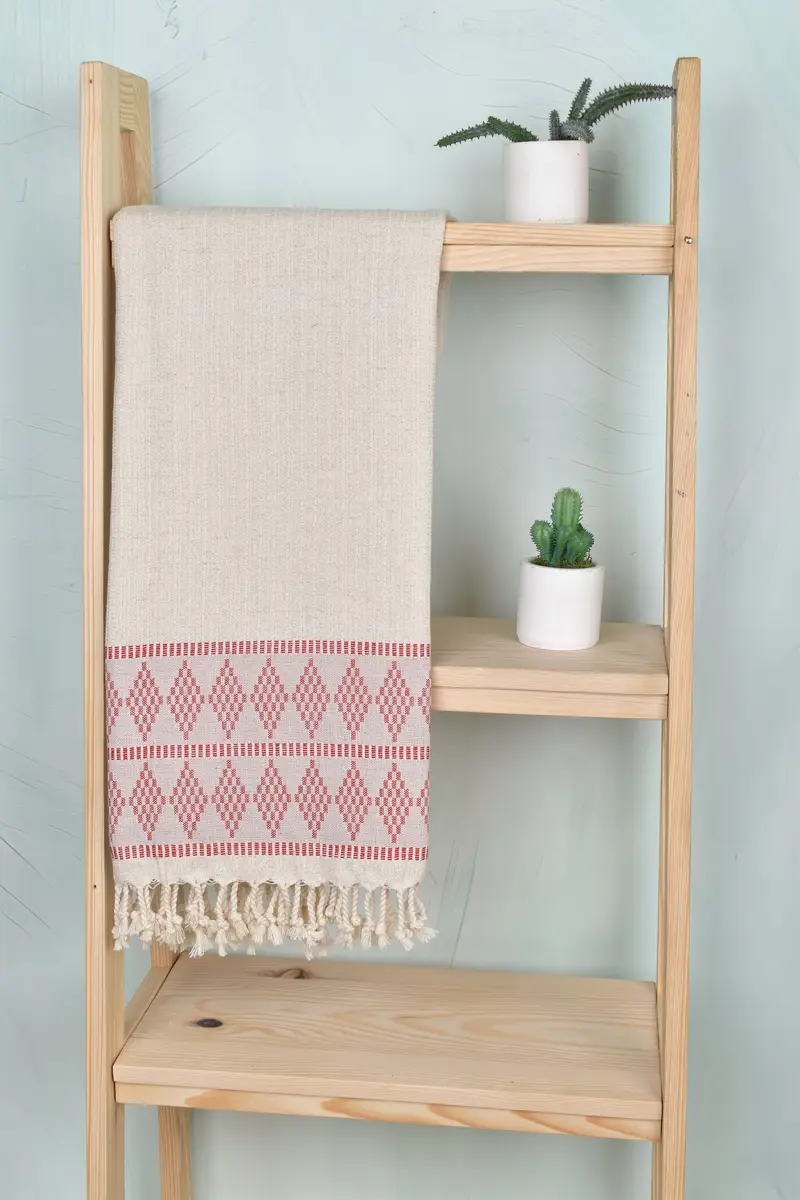 Custom Wedding Gift, Lightweight Turkish towel, 70x36 Linen Kilim Design Towel, Girls Weekend Favors, Wedding Gifts Towel, Home Decor Towel - 8