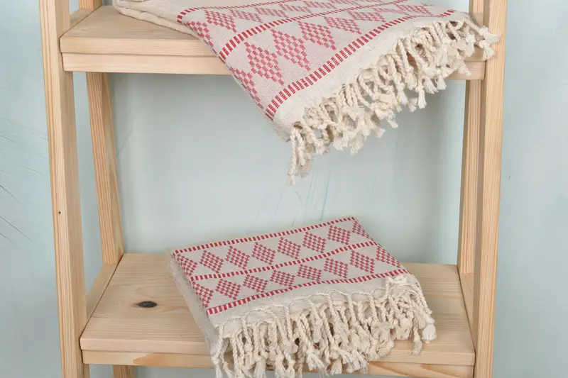 Custom Wedding Gift, Lightweight Turkish towel, 70x36 Linen Kilim Design Towel, Girls Weekend Favors, Wedding Gifts Towel, Home Decor Towel - 5