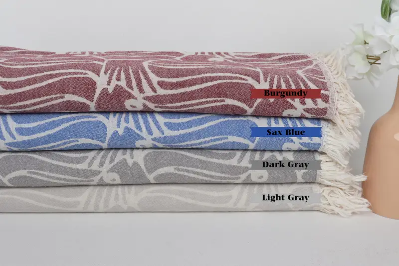 Employee Gifts, Beach Towel Bulk, Bachelorette Party Gifts, Custom Beach Towel, 70x36 Cotton Fish Design Towel, Turkish towel, Oversized Beach Towel - 1