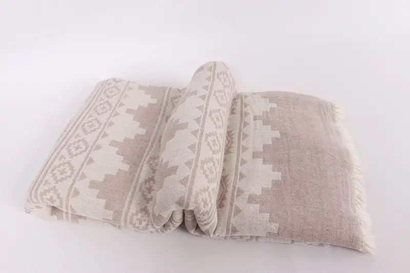 Boho Throw Blankets, Bachelorette Party Favors, Gifts For Him, 92x80 Cotton Kilim Towel, Aesthetic Blanket, Bridesmaid Gifts, Turkish Cotton Blanket - 6