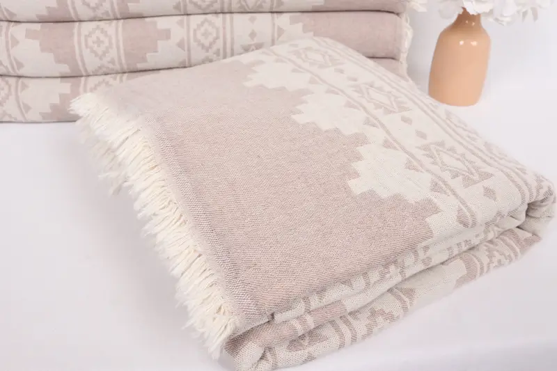 Boho Throw Blankets, Bachelorette Party Favors, Gifts For Him, 92x80 Cotton Kilim Towel, Aesthetic Blanket, Bridesmaid Gifts, Turkish Cotton Blanket - 5