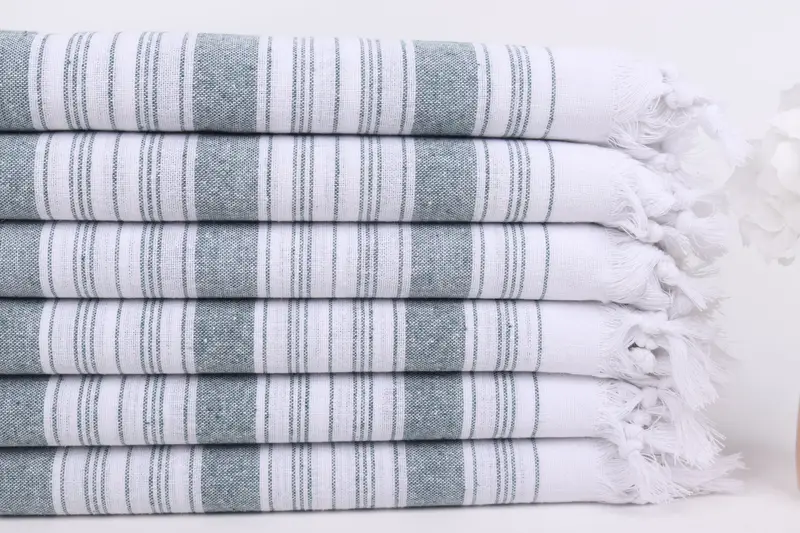 68x32 Cotton Striped Towel, Absorbent Turkish towel, Custom Gift, Bachelorette Party Favor, Bachelorette Party Decorations, Customized Turkish Towel - 3