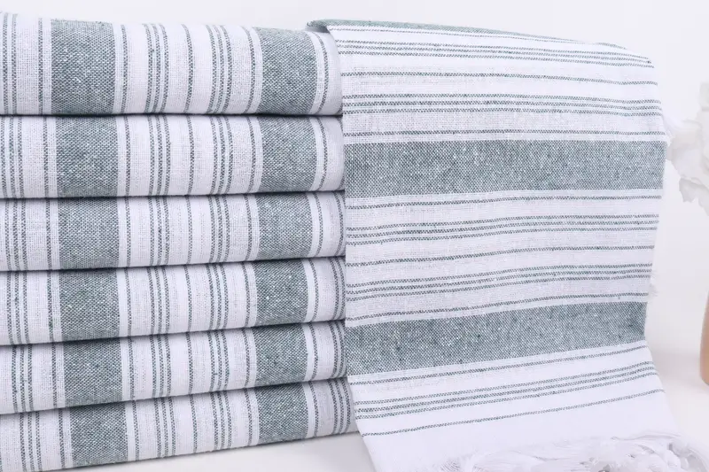 68x32 Cotton Striped Towel, Absorbent Turkish towel, Custom Gift, Bachelorette Party Favor, Bachelorette Party Decorations, Customized Turkish Towel - 2
