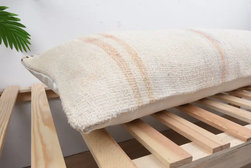 Anatolian Cushion Case, Kilim Cushion Sham, 16x48 White Pillow, Pillow Cover, Turkish Kilim Pillow, Ottoman Pillow Case, Home Decor Pillow - 6