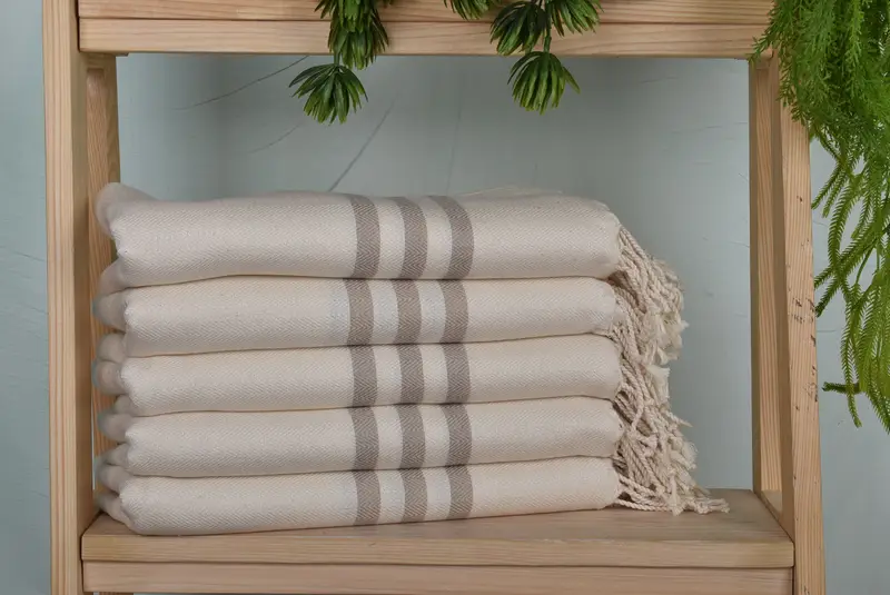 Anniversary Gift For Her, Authentic Turkish hammam peshtemal, 70x40 Cotton Striped Towel, Housewarming Gift, Beach Towel Gift, Turkish beach towel - 1