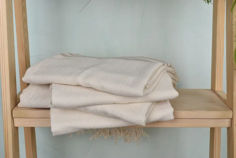 Anniversary Gift For Her, Authentic Turkish hammam peshtemal, 70x40 Cotton Striped Towel, Housewarming Gift, Beach Towel Gift, Turkish beach towel - 7