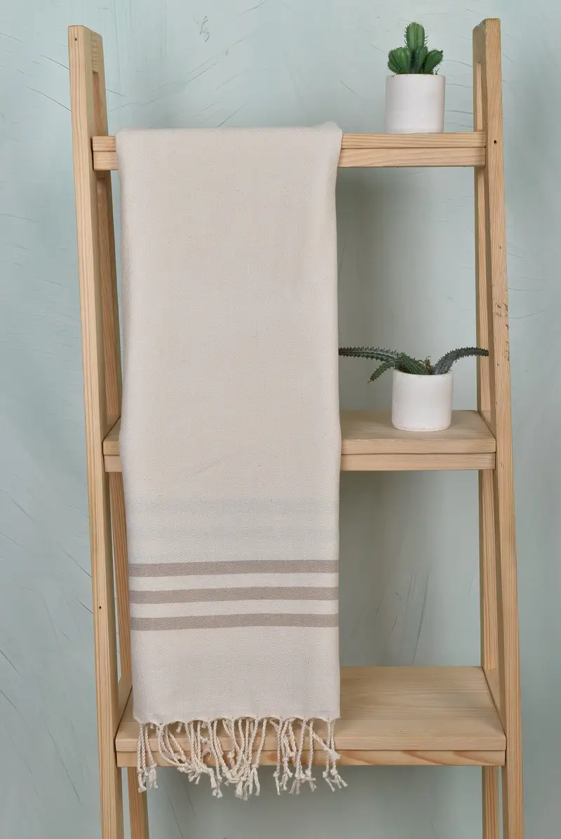 Anniversary Gift For Her, Authentic Turkish hammam peshtemal, 70x40 Cotton Striped Towel, Housewarming Gift, Beach Towel Gift, Turkish beach towel - 8