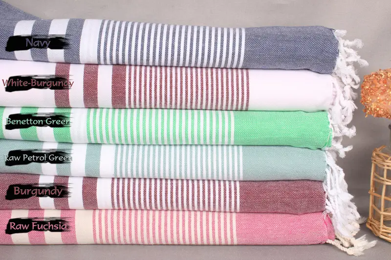 70x40 Cotton Striped Towel, Turkish Towel USA, Monogram Beach Towel, Wedding Day Gift For Bride, Girl Trip Party Favor, Beach Towel Bulk - 2