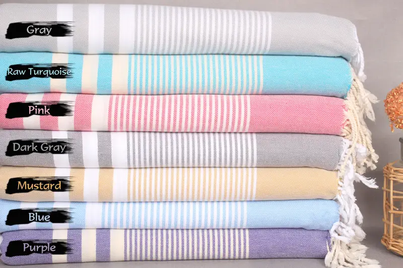 70x40 Cotton Striped Towel, Turkish Towel USA, Monogram Beach Towel, Wedding Day Gift For Bride, Girl Trip Party Favor, Beach Towel Bulk - 3