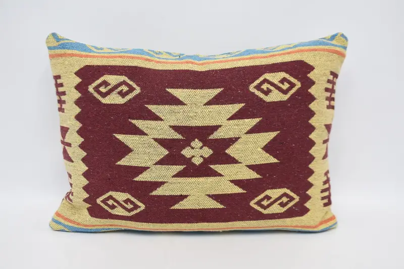 Vintage Antique Geometric Pillow Case, Yellow Wedding Gift Pillowcase - 1