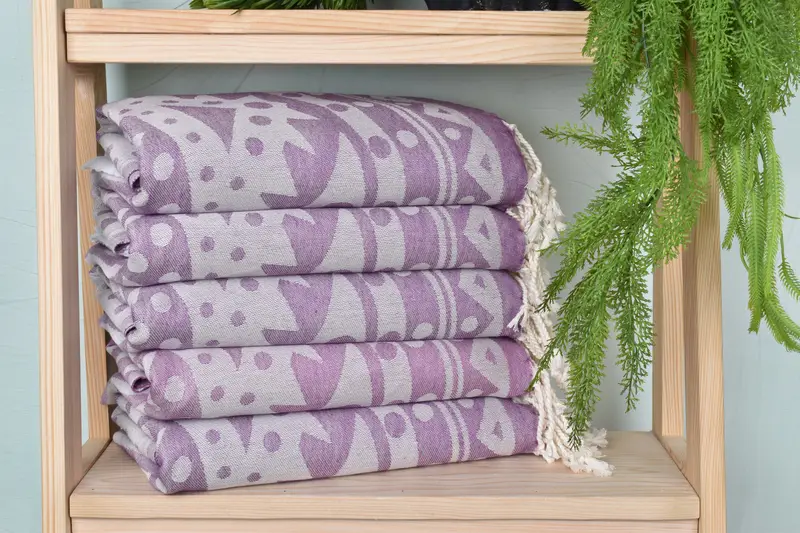 Wedding Favors, 70x40 Cotton Round Pattern Towel, Spa Towel, Cute Beach Towel, Turkish towel, Anniversary Gift For Her, Bachelorette Party Gift - 3