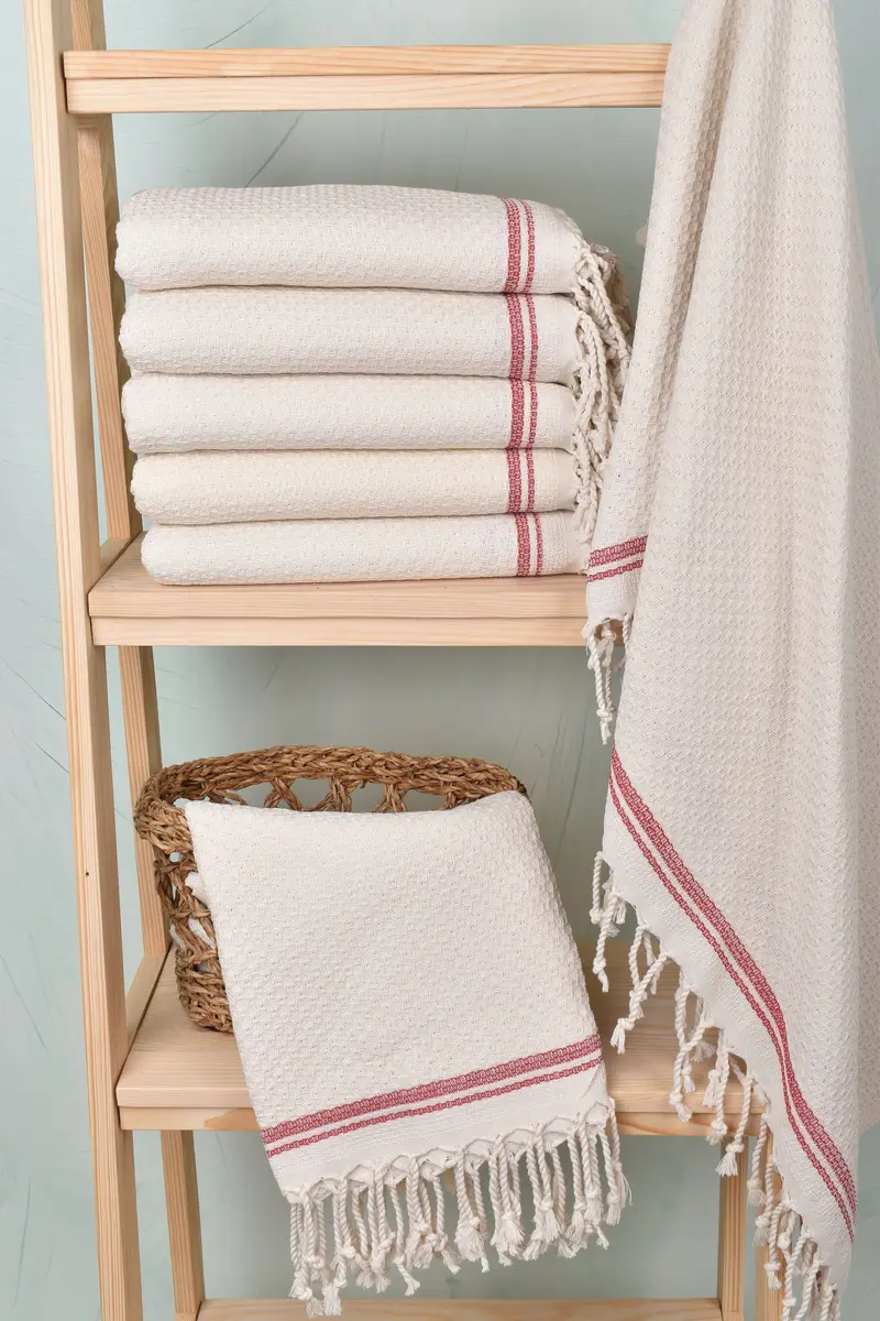 Gift Boxes Towel, 68x36 Cotton Striped Towel, Peshtemal Towel, Personalized Home Gift Wedding, Thin towel, Turkish Towel Set, Bridal Shower Gift - 3