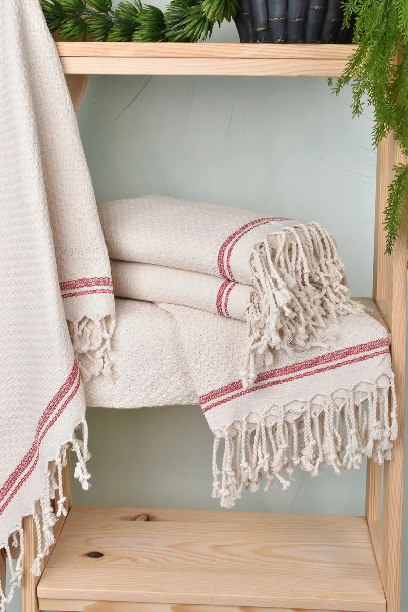 Gift Boxes Towel, 68x36 Cotton Striped Towel, Peshtemal Towel, Personalized Home Gift Wedding, Thin towel, Turkish Towel Set, Bridal Shower Gift - 6