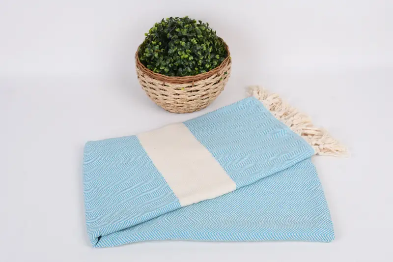 Peshtemal beach towel with unique design, Custom Wedding Gifts, Bridesmaid Gift, 70x40 Cotton Herringbone Towel, Gift For Bride, Embroidered Towel - 4
