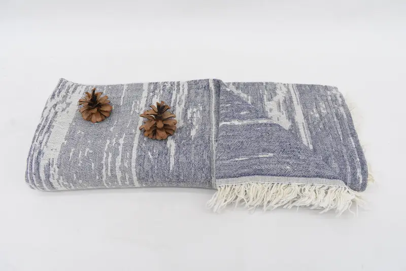 Boho -Wurfdecke, Monogrammdecke, benutzerdefinierte Decke, Duschvorhang, 84x64 Baumwoll -Tarntuch, erster Geschenk des Hochzeitstags, Geburtstagsgeschenk - 8