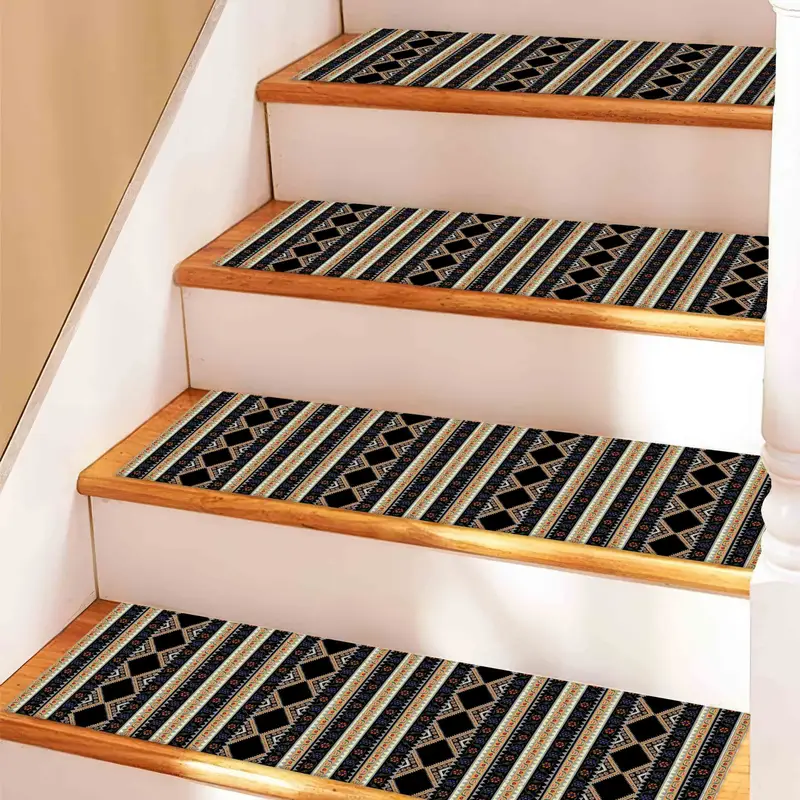 Ethnic Pattern Printed Rug: Kilim Design Farmhouse Boho Decor