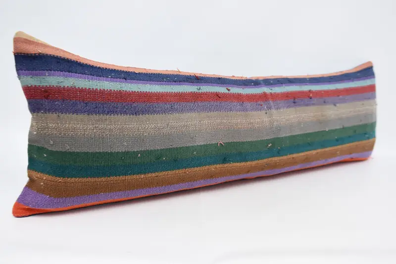 Sofa Bolster Pillow Cover, Decorative Bolster Cushion Case, 16x48 Green Pillow, Kilim Pillow, Boho Pillow, Vintage Pillow, Pillow, Bed Cushion - 3