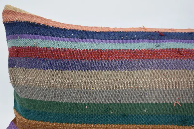 Sofa Bolster Pillow Cover, Decorative Bolster Cushion Case, 16x48 Green Pillow, Kilim Pillow, Boho Pillow, Vintage Pillow, Pillow, Bed Cushion - 2