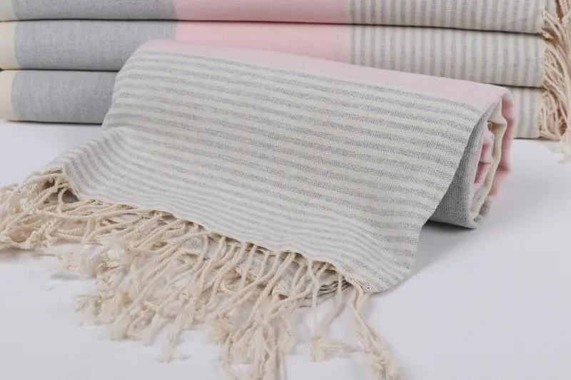 Organic Turkish towel, Custom Wedding Gifts, Quick-dry towel, Custom Turkish Towel, Bulk Order Towel, 68x40 Cotton Striped Towel, Christmas Favors - 4