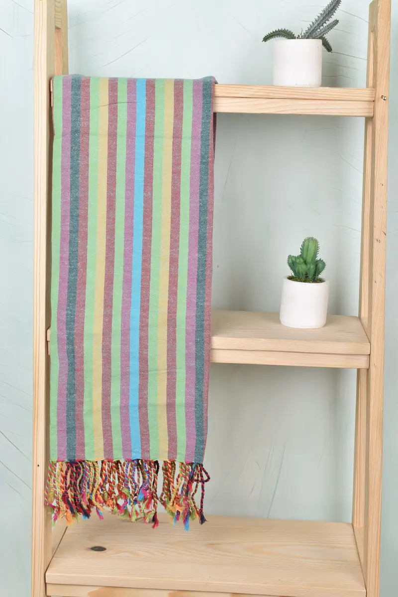 70x36 Cotton Striped Towel, Custom Gift, Bridesmaid Towel, Soft and absorbent Turkish towel, Quick-dry peshtemal, Organic towel, Bathroom Towel - 8