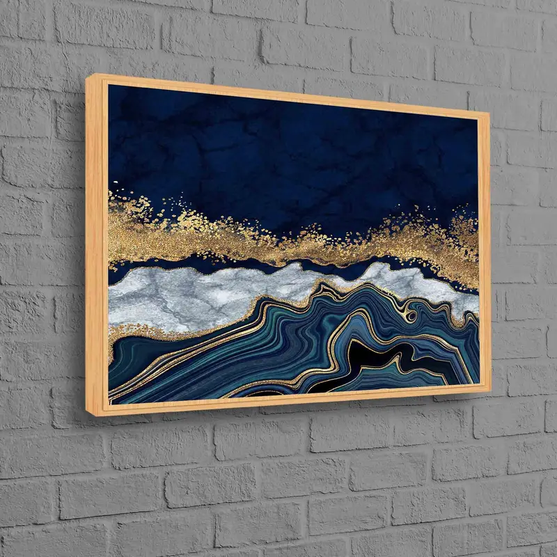 Impresión de lienzo abstracto de mármol de lujo contemporáneo - Arte moderno