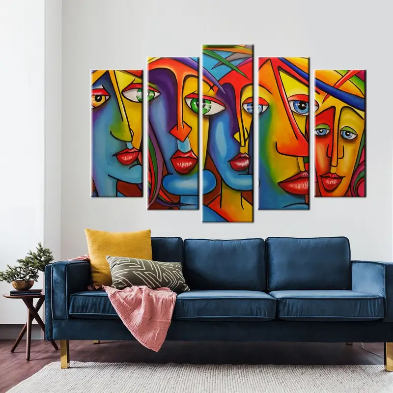 Abstract Face Canvas, Face Portrait Canvas, Portrait Wall Art, Abstract Canvas, Abstract Wall Art, Modern Wall Art, Modern Canvas, - 5