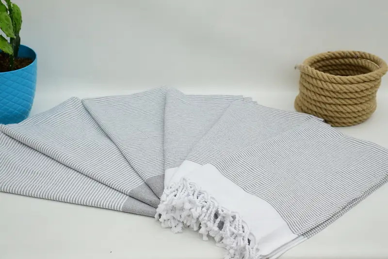 Onun için hediye, kişiselleştirilmiş mutfak havlusu, Türk havlu el havlu, spa havlu, özel el havlu, 40x18 pamuklu çizgili havlu, gelin için hediye - 3