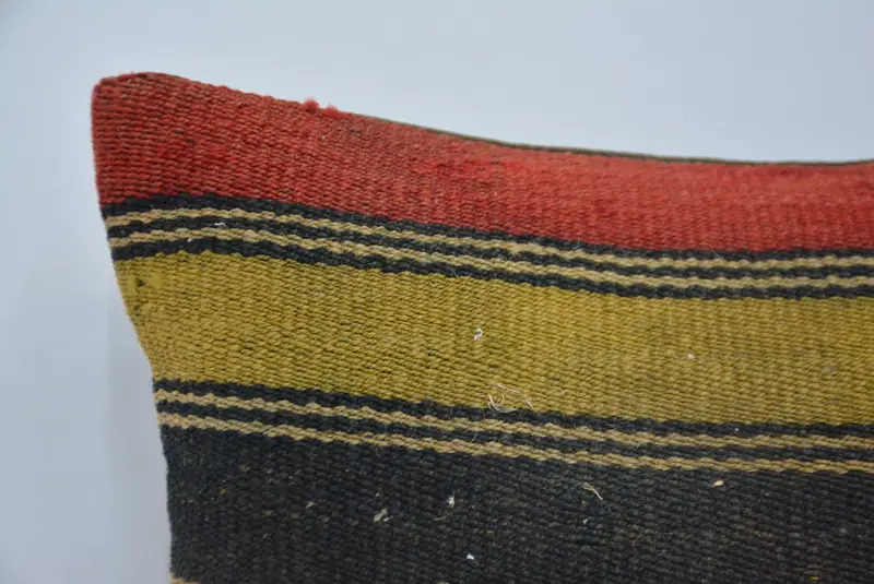 Cushion Cover, Gift Pillow, 14x14 Yellow Pillow, Vintage Kilim Pillow, Authentic Cushion, Anatolian Cushion Cover, Kilim Pillow - 2