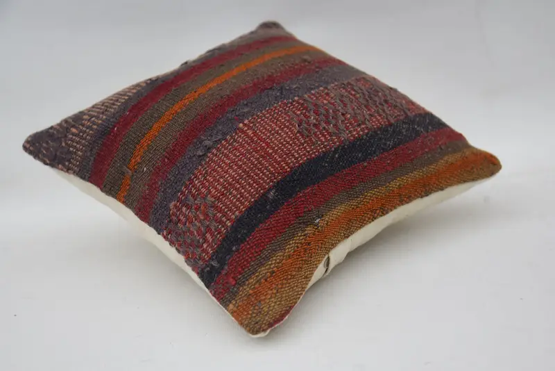 12x12 Red Cushion, Traditional Pillow Sham, Pillow for Couch, Cushion Cover, Custom Cushion, Boho Pillow, Retro Pillow Cover, Kilim Cushion Sham - 6