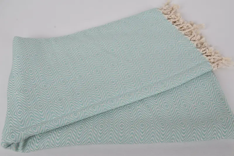 Bridesmaid Gifts, Gift For Bride, 70x40 Cotton Zigzag Diamond Towel, Beach Theme Wedding Gift, Custom Gift, Monogram Beach Towel, Gym Towel - 4