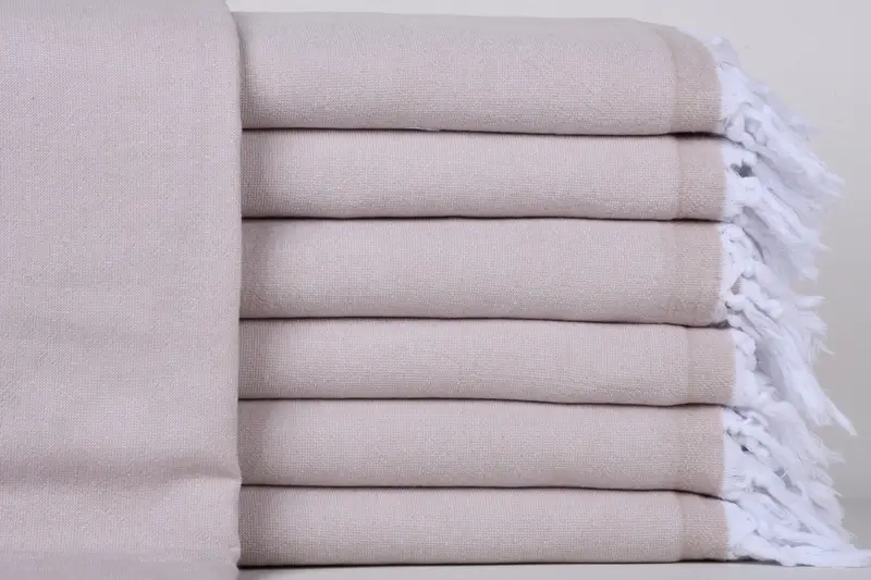 トルコ製バスタオル、36x67インチ刺繍入りオーガニックコットン - 1