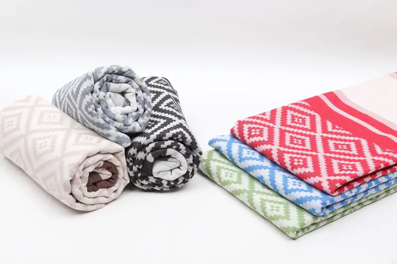 36x69 Cotton Towel, Organic, Sun Design, Beach Towel