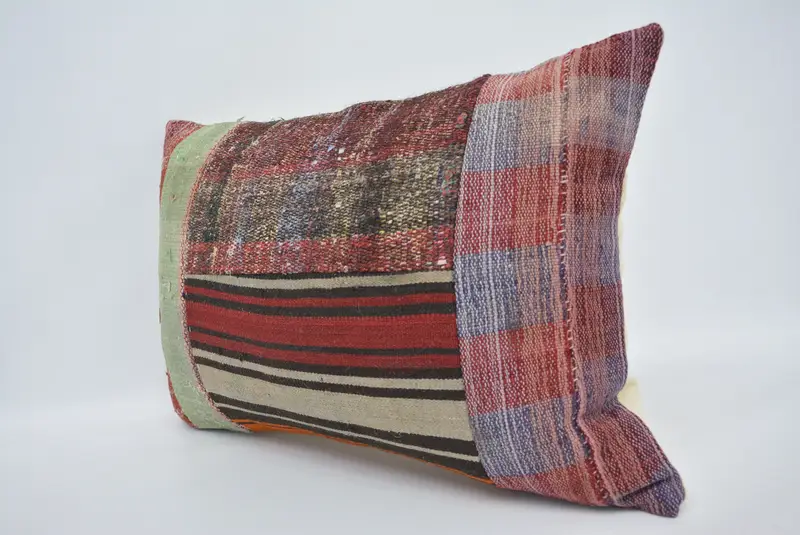 Square Throw Pillow, Pillow Case, Vintage Pillow, Interior Designer Pillow, Home Decor Pillow, 16x24 Red Pillow Cover, Pastel Cushion, Ikat Pillow - 4