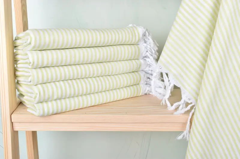 Embroidered Towel, Valentines Day Gift For Him, Hammam Towel USA, 68x36 Cotton Striped Towel, Handwoven Turkish Towel, Quick-dry towel, Luxury towel - 1