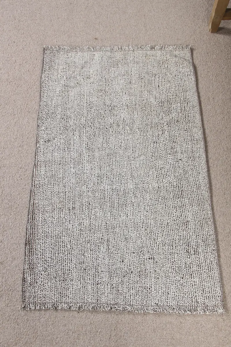 Elegante Alfombra Marroquí Beige, 2x3,1ft Decoración Chic